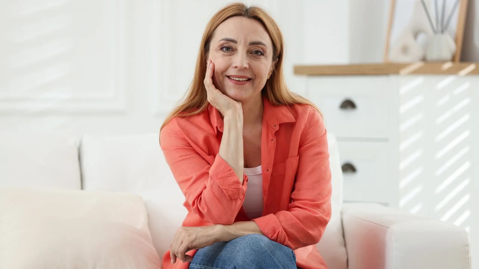 A woman feeling like herself again after hormone replacement therapy in Tampa